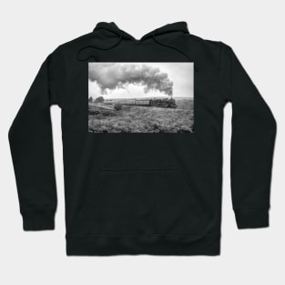 Black 5 on a Misty Day - Black and White Hoodie